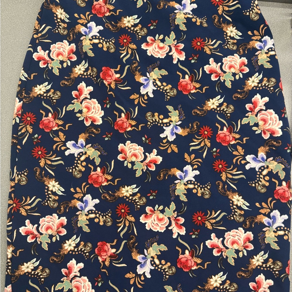Philosophy Navy Floral Pencil Skirt